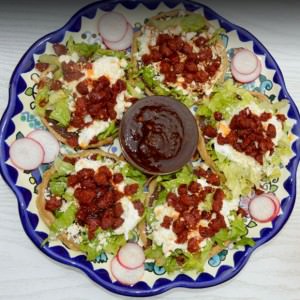 Sopes con Chorizo.